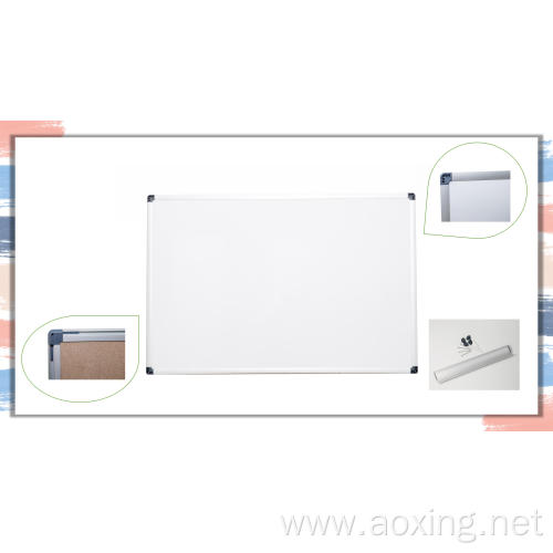 Melamine whiteboard of wall hang aluminum framed dry